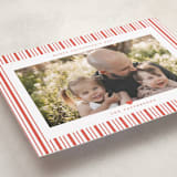 "Heart and Stripes" - Valentine's Day Cards in Cherry by Jennifer Holbrook - Detail