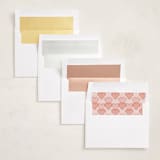 "Love Hearts" - Valentine's Day Cards in Peach by Hudson meet Rose - Envelope Liner Options