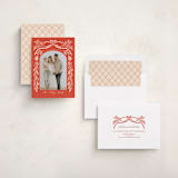 "Vintage ribbon" - Valentine's Day Cards in Cherry by Megan Cash - Assembled