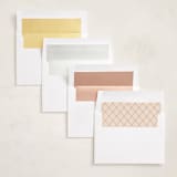 "Vintage ribbon" - Valentine's Day Cards in Cherry by Megan Cash - Envelope Liner Options