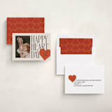 "Mod Heart" - Valentine's Day Cards in Cherry by Ekko Studio - Assembled