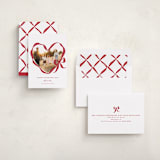 "ribbon bow heart" - Valentine's Day Cards in Cherry by Rebecca Durflinger - Assembled