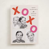 "Topsy Turvy XO" - Valentine's Day Cards in Strawberry by Maria Alou - Front