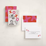 "Topsy Turvy XO" - Valentine's Day Cards in Strawberry by Maria Alou - Assembled