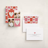 "Double Hearts" - Valentine's Day Cards in Strawberry by Kelly Watkins - Assembled