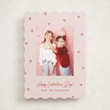 "Handdrawn Scattered Hearts" - Valentine's Day Cards in Blush by Hooray Creative - Front