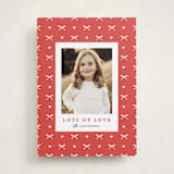 "Little Hearts & Bows" - Valentine's Day Cards in Cherry by Maria Alou - Front