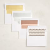 "wavy frame" - Valentine's Day Cards in Blush by Ellen Schlegelmilch - Envelope Liner Options