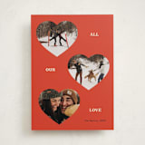 "ThreeHearts" - Valentine's Day Cards in Cherry by Ani Somi - Front