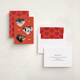 "ThreeHearts" - Valentine's Day Cards in Cherry by Ani Somi - Assembled