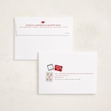 "Postmark" - Valentine's Day Cards in Paprika by Sarah Brown - FREE Recipient Addressing