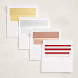 "Postmark" - Valentine's Day Cards in Paprika by Sarah Brown - Envelope Liner Options