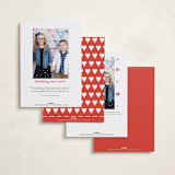 "Modern Heart" - Valentine's Day Cards in Crimson by Up Up Creative - Back of Card Options