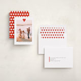 "Modern Heart" - Valentine's Day Cards in Crimson by Up Up Creative - Assembled