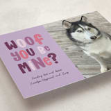 "Woof you be mine?" - Valentine's Day Cards in Lavender by Randi Cirelli - Detail