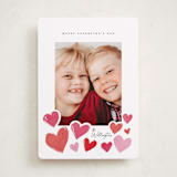 "Watercolor Hearts" - Valentine's Day Cards in Rose by Vivian Yiwing - Front