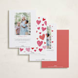 "Watercolor Hearts" - Valentine's Day Cards in Rose by Vivian Yiwing - Back of Card Options