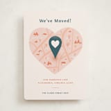 "Heart Map" - Valentine's Day Cards in Blush by Heather Francisco - Front