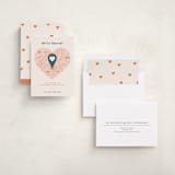 "Heart Map" - Valentine's Day Cards in Blush by Heather Francisco - Assembled