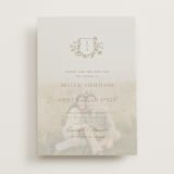 "floral crest" - Vellum Overlays in Champagne by Cass Loh - Vellum with Card