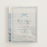 "ribbon bow drawing" - Vellum Overlays in Dusty Blue by Cass Loh - Front