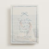 "ribbon bow drawing" - Vellum Overlays in Dusty Blue by Cass Loh - Vellum with Card
