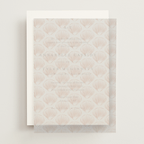 "Simple Seashell" - Vellum Overlays in Coral by Hannah Bowman - Front