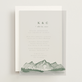 "Mountain Ridge" - Vellum Overlays in Pine by Amy Kross - Front