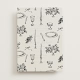 "tablescape drawing" - Vellum Overlays in Black Dahlia by Cass Loh - Vellum with Card