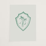 "Palm Tree Crest" - Vellum Overlays in Palm by Erika Firm - Vellum Overlay