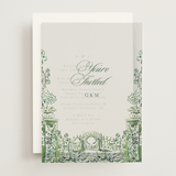 "gates and pillars" - Vellum Overlays in Sap by Becky Nimoy - Front