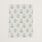 "Patterned florals" - Vellum Overlays in Powder Blue by Creo Study - Vellum Overlay
