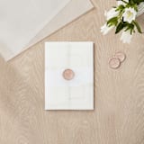 "Vellum Wrap" - Vellum Wrap, Pack of 25 in White by Minted - Assembled with Wax Seal