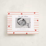 "Stripes and Hearts" - Valentine's Day Cards in Blush by Teju Reval - Front