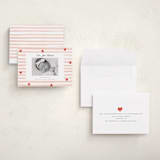 "Stripes and Hearts" - Valentine's Day Cards in Blush by Teju Reval - Assembled