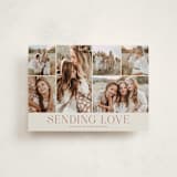 "Holiday Photo Grid" - Valentine's Day Cards in Burgundy by Kimberly Morgan - Front