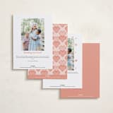 "Love Hearts" - Valentine's Day Cards in Peach by Hudson meet Rose - Back of Card Options