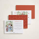 "Mod Heart" - Valentine's Day Cards in Cherry by Ekko Studio - Back of Card Options