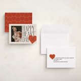 "Mod Heart" - Valentine's Day Cards in Cherry by Ekko Studio - Assembled