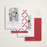 "ribbon bow heart" - Valentine's Day Cards in Cherry by Rebecca Durflinger - Back of Card Options