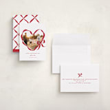 "ribbon bow heart" - Valentine's Day Cards in Cherry by Rebecca Durflinger - Assembled