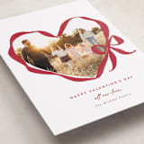 "ribbon bow heart" - Valentine's Day Cards in Cherry by Rebecca Durflinger - Detail