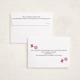 "Topsy Turvy XO" - Valentine's Day Cards in Strawberry by Maria Alou - FREE Recipient Addressing