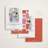 "Double Hearts" - Valentine's Day Cards in Strawberry by Kelly Watkins - Back of Card Options