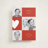 "Modern Grid" - Valentine's Day Cards in Cherry by Kelly Watkins - Front