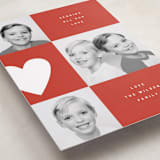 "Modern Grid" - Valentine's Day Cards in Cherry by Kelly Watkins - Detail