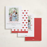 "Minimal heart" - Valentine's Day Cards in Strawberry by Stacey Meacham - Back of Card Options
