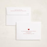 "Minimal heart" - Valentine's Day Cards in Strawberry by Stacey Meacham - FREE Recipient Addressing