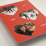 "ThreeHearts" - Valentine's Day Cards in Cherry by Ani Somi - Detail