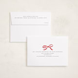 "Crimson Bow" - Valentine's Day Cards in Crimson by Olivia Kanaley Inman - FREE Recipient Addressing